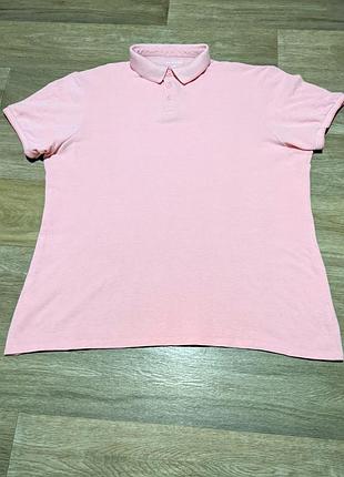 Мужская розовая футболка / поло / primark / мужская одежда