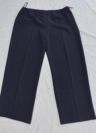 Нарядные брюки eatex, женские, молодежные, большой размер 20-4xl, полиэстр, застежка со стороны, весна лето осень, китай, темно-синие.