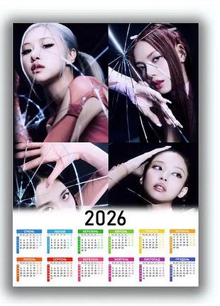 Календарь настенный блэкпинк blackpink 42х29 см (data_0033)