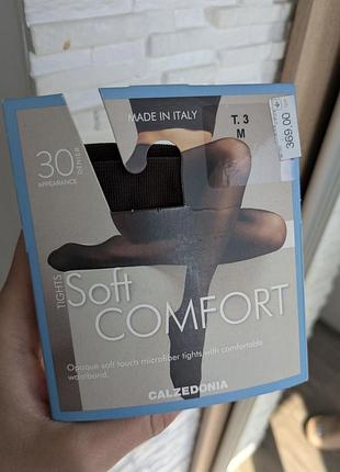Фирменные колготки итальянского производства calzedonia коричневые, размер 3