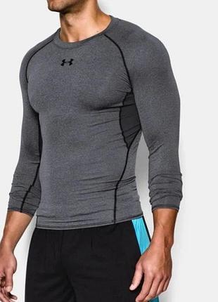 Under armour heatgear   мужской компрессионный рашград-лонгслив для тренировок