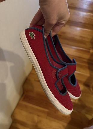 Lacoste тапочки легкі легенькі мокасіни кеди