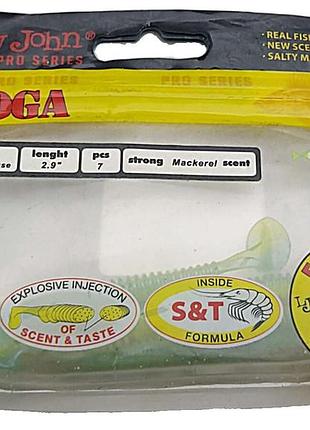 Воблер блесна приманка б/у віброхвіст lucky john tioga 2.9" #t57 ice chartreuse