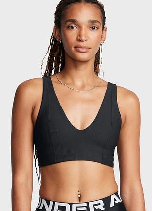 Under armour meredian ribbed top  женский спортивный топ-бра для тренировок