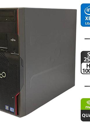 Рабочая станция fujitsu celsius m720 tower / intel xeon e5-1620 (4 (8) ядра по 3.6 - 3.8 ghz) / 16 gb ddr3 / 256 gb ssd + 1000 gb