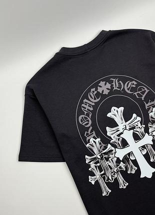 Футболка чоловіча chrome hearts, сіра, розмір s / m / l / xl