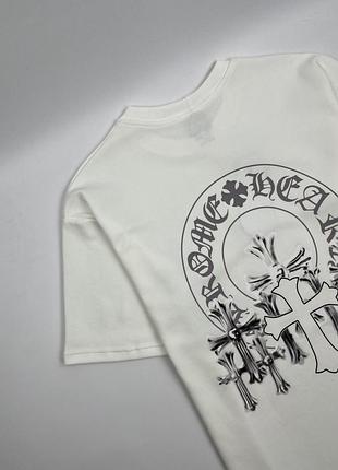 Футболка чоловіча chrome hearts, біла, розмір s / m / l / xl