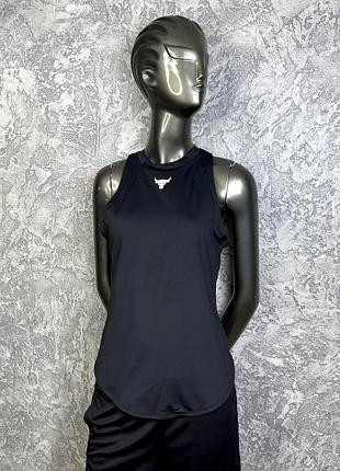 Under armour heatgear майка s-m размер женская спортивная черная