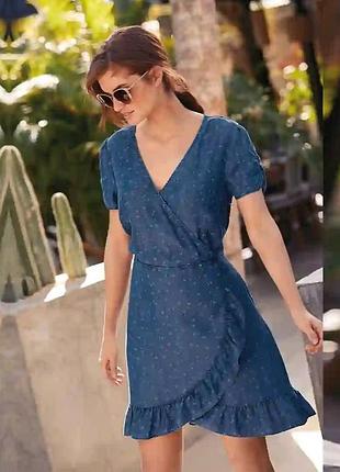 Плаття denim з рюшами