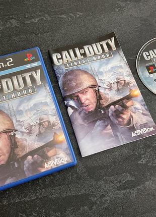 Диск call of duty finest hour (playstation 2)