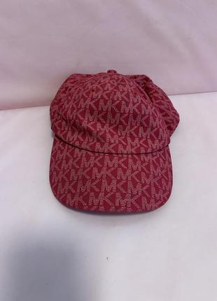 Жіноча бейсболка michael kors signature logo baseball cap у яскраво-рожевому кольорі