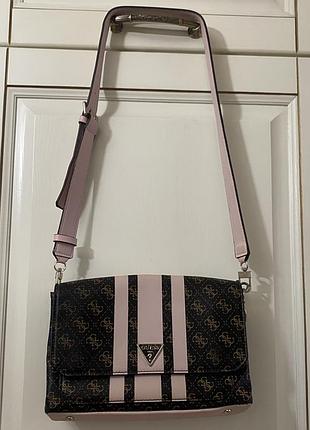 Оригвнальна брендова коричнева сумка guess