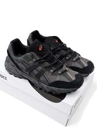 Кроссовки мужские asics gel-sonoma 15-50 черные с серым демисезонные весна-лето-осень замша текстиль размер 41-45 новые 1320
