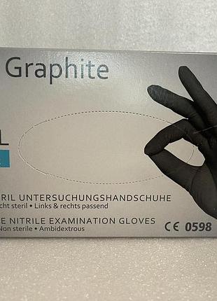 Перчатки нитриловые style graphite, anthracite, размер l