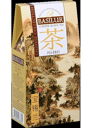 Чай черный basilur китайский пу-эр 100 г картон