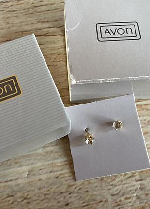 Вінтажні нові сережки- гвоздики avon 1984 рік/ рідкість