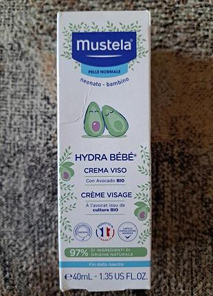 Дитячий зволожувальний крем для обличчя mustela hydra bébé® crème visage