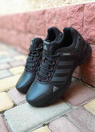Adidas terrex черные с серым кожа