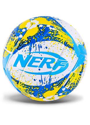 М'яч волейбольний nerf vb25621(blue) полімерні матеріали, діаметр 21 см | maxisvit