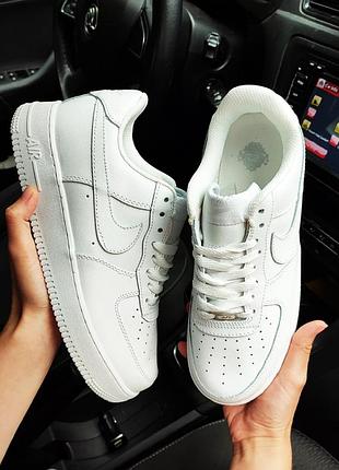 Мужские кроссовки nike air force 1 white белые