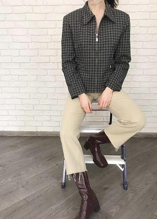 Вінтажний картатий жакет з 90х