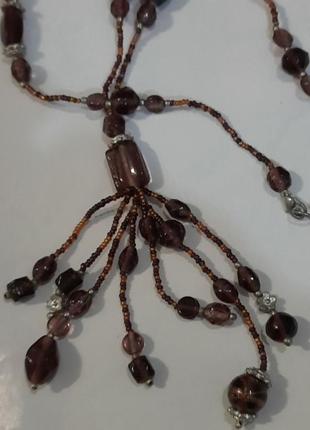 Шикарное ожерелье бусы бижктерия