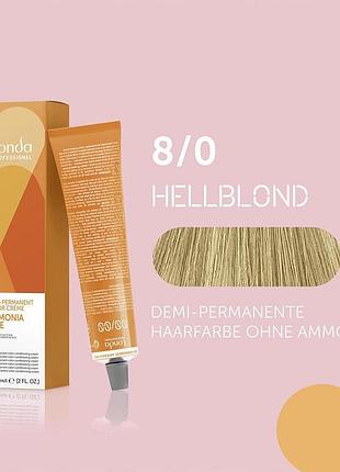 Краска тонирующая для волос londa professional без аммиака demi-permanent color 8/0 светлый блондин 60 мл