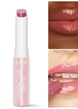 Відтінковий зволожувальний бальзам для губ tarte maracuja juicy lip balm gloss відтінок hibiscus,  обʼєм 1,3 г