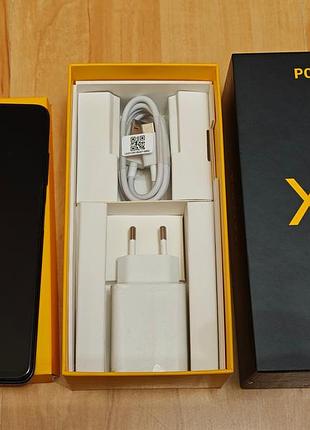 Смартфон pocco x3 6/64gb cobalt blue, в идеальном состоянии, 2 sim 6.67" snapdragon 732g nfc 5160 ma/h глобальная версия