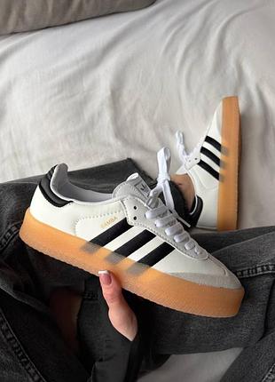 Кросівки adidas samba white gum sole