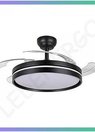 Світильник led з вентилятором videx clf06 60w 3000k-4200k-6000k чорний для освітлення та вентиляції