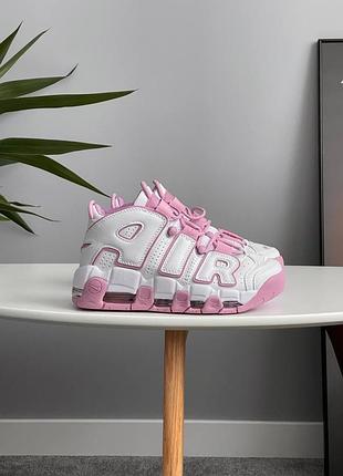 😍 женские кроссовки nike air more uptempo white pink rush fuchsia