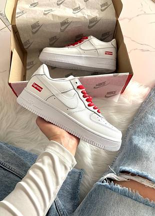 Nike air force 1 low supreme white 3