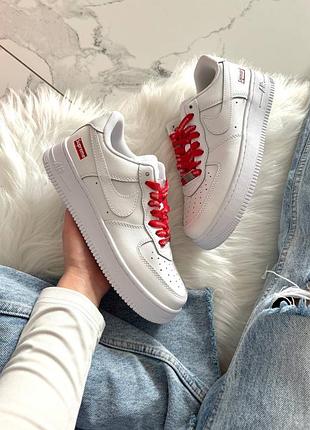 Nike air force 1 low supreme white 7