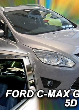 Дефлекторы окон ветровики ford grand c-max 5d 10- вставные 4шт heko форд гранд ц-макс