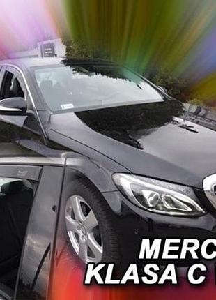 Дефлектори вікон вітровики mercedes c w205 4d sd 14-21 вставні 4шт heko мерседес ц