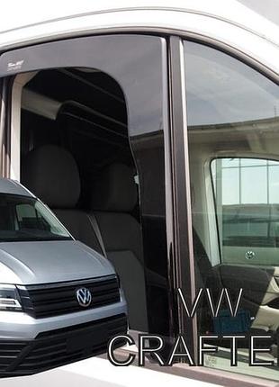 Дефлекторы окон ветровики volkswagen crafter 17- вставные 2шт heko фольксваген крафтер