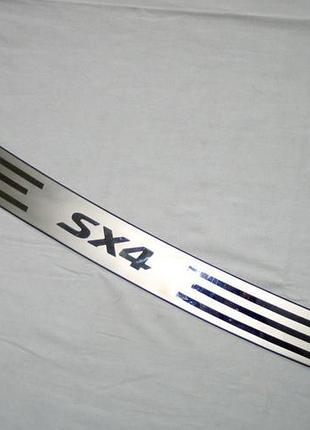 Suzuki sx4 накладка на задній бампер suzuki сузукі sx4 classic 2007+ хетчбек захисна тонка