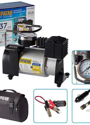 Автомобильный компрессор ураган ка-у12030 150psi 14amp 37л прик+перех насос для подкачки шин