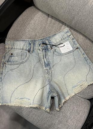 Джинсові шорти для дівчинки підлітка zara 156 , джинсовые шорты для девочки 11-12 лет