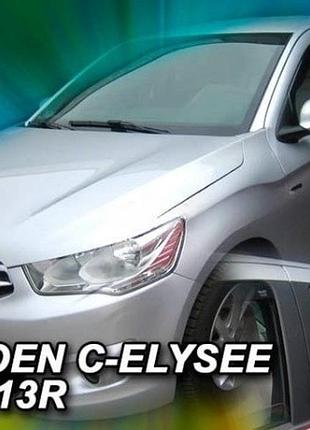 Дефлекторы окон ветровики citroen c-elysee 4d 12- вставные 4шт heko ситроен с-элизе