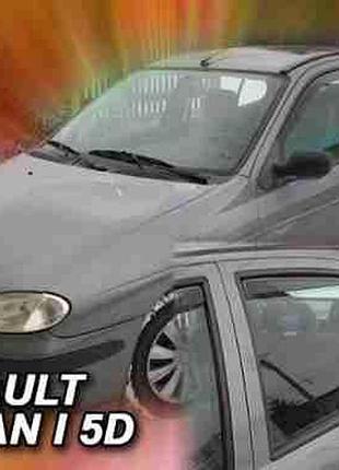 Дефлектори вікон вітровики renault megane 4d 5d sd hb 95-02 вставні 4шт heko рено меган