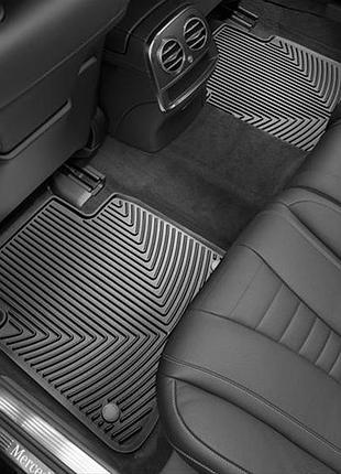 Автомобільні килимки поліки в салон weathertech на mercedes s sd 14-20 2-й ряд чорні мерседес с