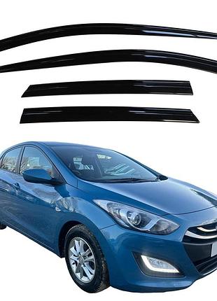 Дефлекторы окон ветровики hyundai i30 12-17 4шт clover хендай ай 30