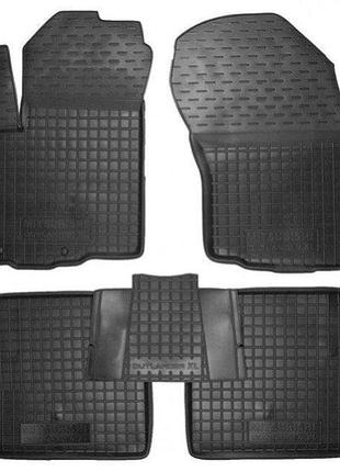 Автомобільні килимки поліки в салон на mitsubishi outlander xl 05-12 4шт чорні avto-gumm мітсубісі аутлендер хл