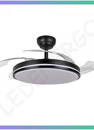 Led світильник з вентилятором videx clf01 60w 3000k-4200k-6000k чорний для освітлення та вентиляції