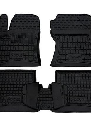 Автомобильные коврики в салон на ford focus 98-05 4шт черные avto-gumm форд фокус