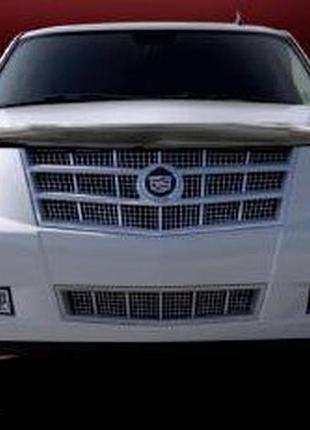 Дефлектор капота мухобойка cadillac escalade 02-07 hic черная кадиллак эскалейд