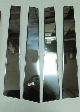 Накладки на стойки дверей toyota prado 120/lexus gx470 2003-2009 8шт автомобильные декоративные накладки на