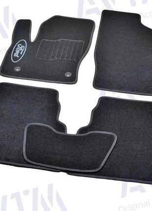 Ворсовые коврики в салон авто avtm на для ford kuga овал кріпл 08-11 5шт форд куга черные
